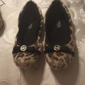 MK Leopard print ballet flats. Like new condition